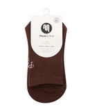 Crew Grip Socks - Pilates Club Chocolate