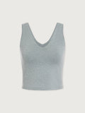 Ruby Cropped Tank - Blue Green Marl