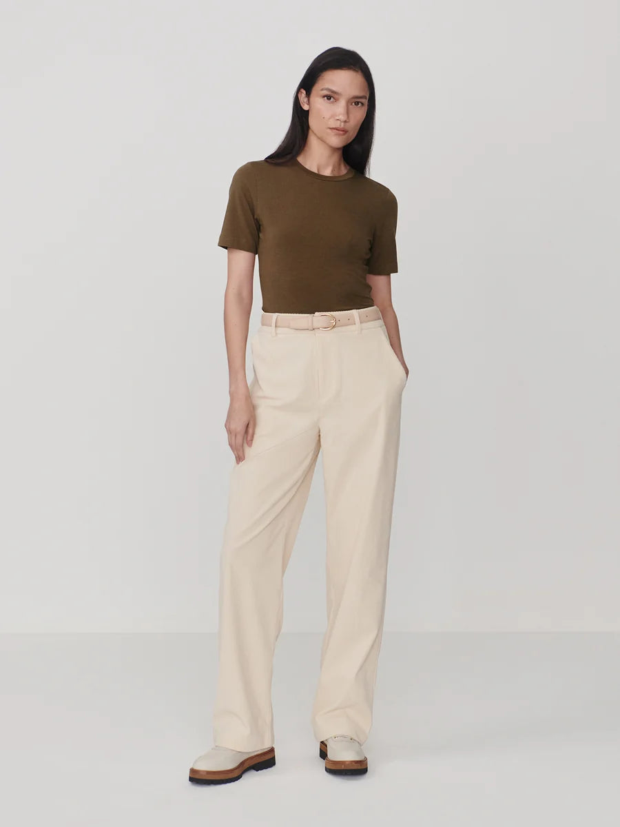 Regina Fitted Tee - Teak Olive