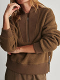 Mumford Half-Zip Fleece - Teak Olive