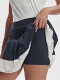 Chase Mid Rise Skort - Blue Nights/White