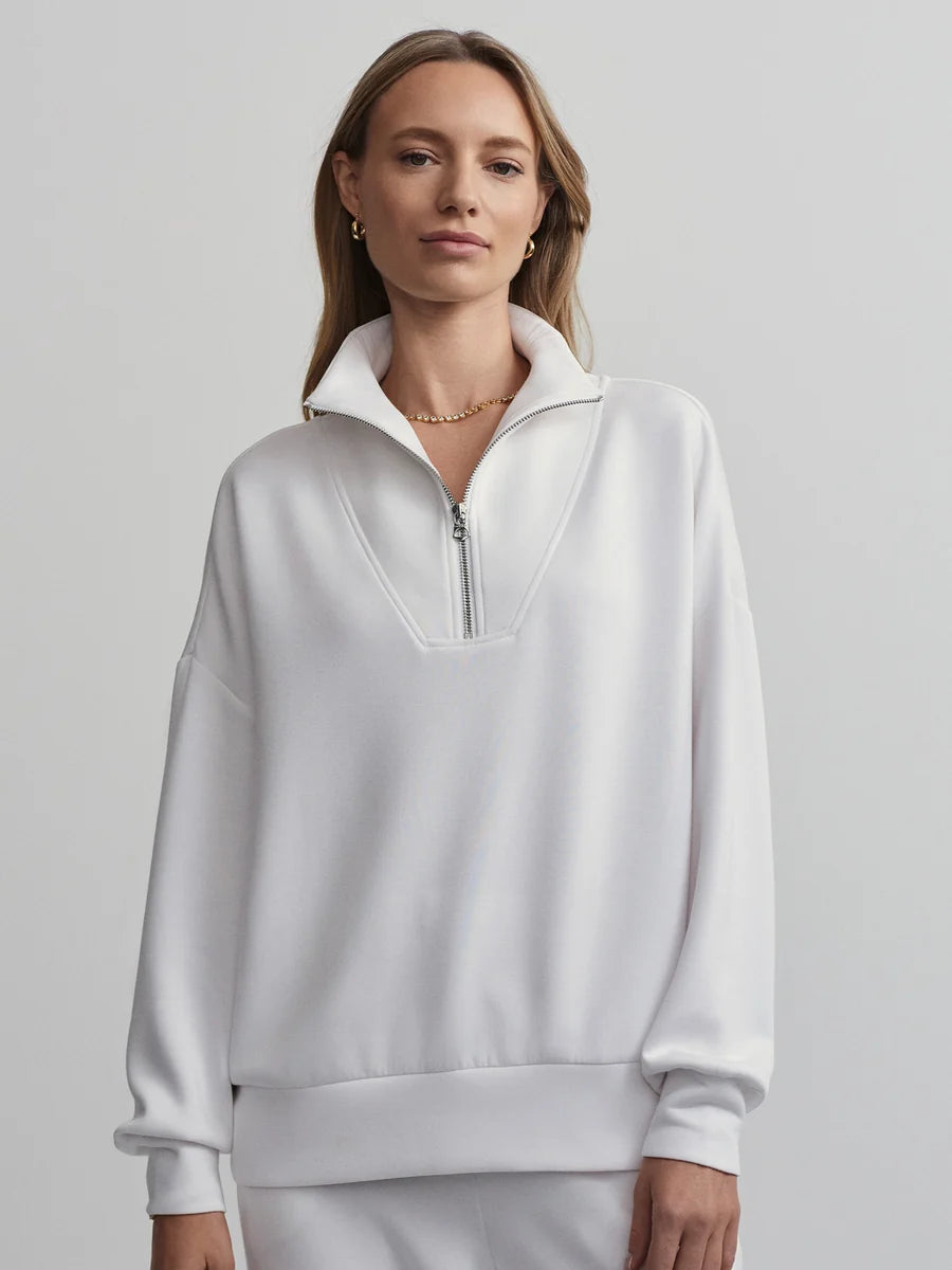 Hawley Half-Zip Sweat - White
