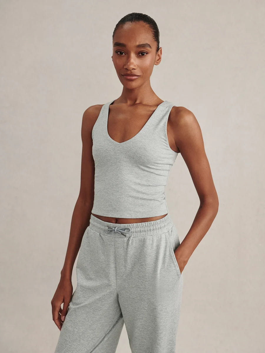 Ruby Cropped Tank - Blue Green Marl