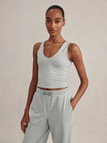 Ruby Cropped Tank - Blue Green Marl