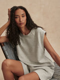 Salome Raglan Tee - Light Grey Marl