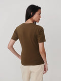 Regina Fitted Tee - Teak Olive