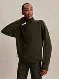 Marissa Half-Zip Sweat - Dark Resin Green