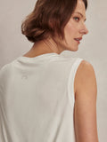Nate Seamless Cropped Tank - White