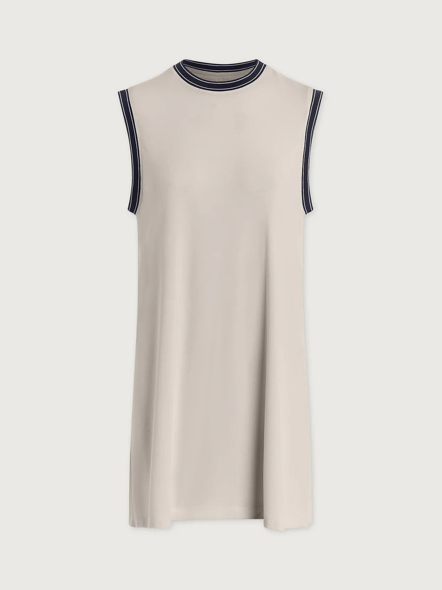 Endo Court Dress - White/Blue Nights