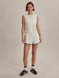 Nate Seamless Cropped Tank - White