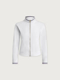 Len Seamless Zip-Through Sweater - White
