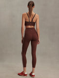 FreeSoft Piped 7/8 Legging - Brown Stone