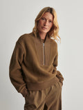 Mumford Half-Zip Fleece - Teak Olive