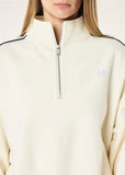 Align Zip Neck Sweat - Whisper White