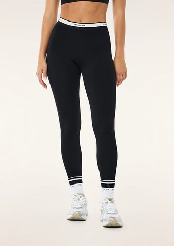 Avant Full Length Legging - Black/Whisper White