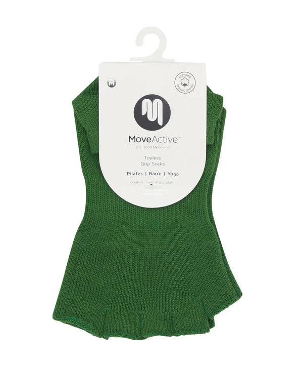 Toeless Grip Socks - Forest Green