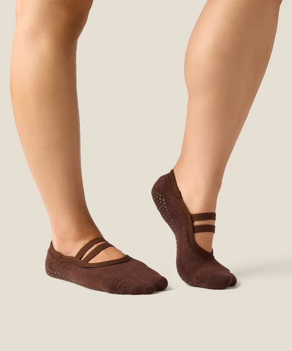 Ballet Grip Socks - Espresso
