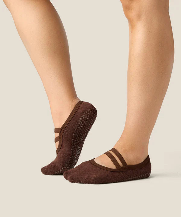 Ballet Grip Socks - Espresso