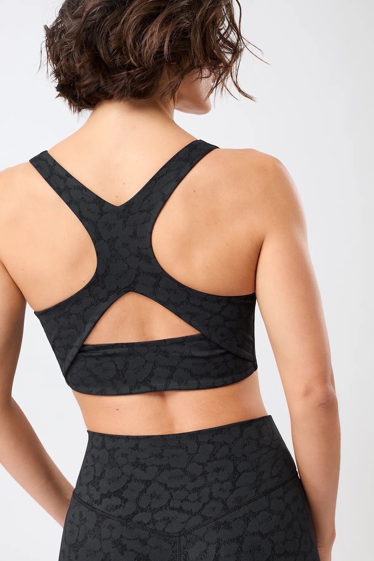 Sports Bra Printed - Leo Black