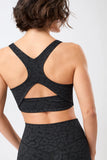 Sports Bra Printed - Leo Black