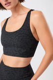 Sports Bra Printed - Leo Black