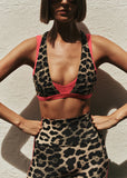 Unity Sports Bra - Leopard/Diva Pink