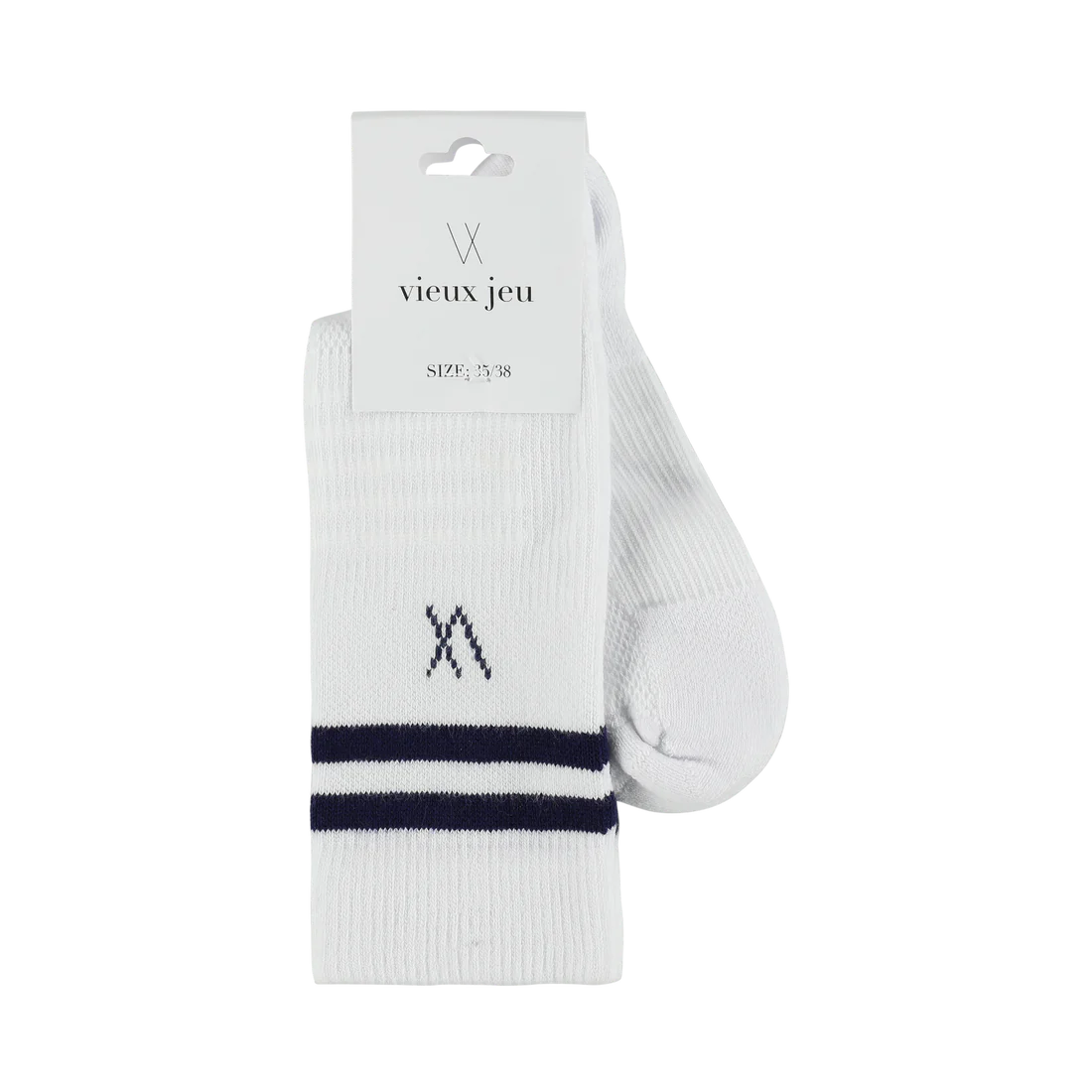 Bo Socks - White/Blue