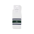 Bo Socks - White/Dark Green/Dress Blue
