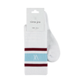 Bo Socks - White/Light Blue/Burgundy