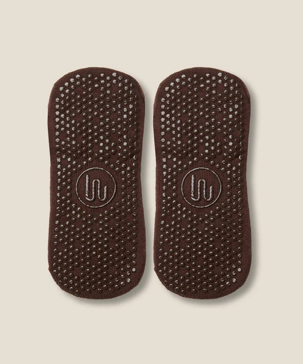 Classic Low Rise Grip Socks - Espresso