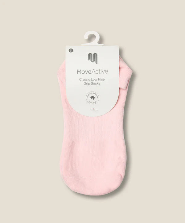 Classic Low Rise Grip Socks - Sweet Pink
