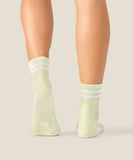 Crew Grip Socks - Matcha Ivory Stripe