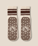 Crew Grip Socks - Oat Espresso Stripe