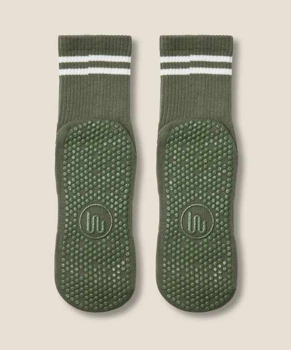 Crew Grip Socks - Sporty Stripe Khaki