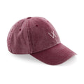 Denim Cap - Burgundy