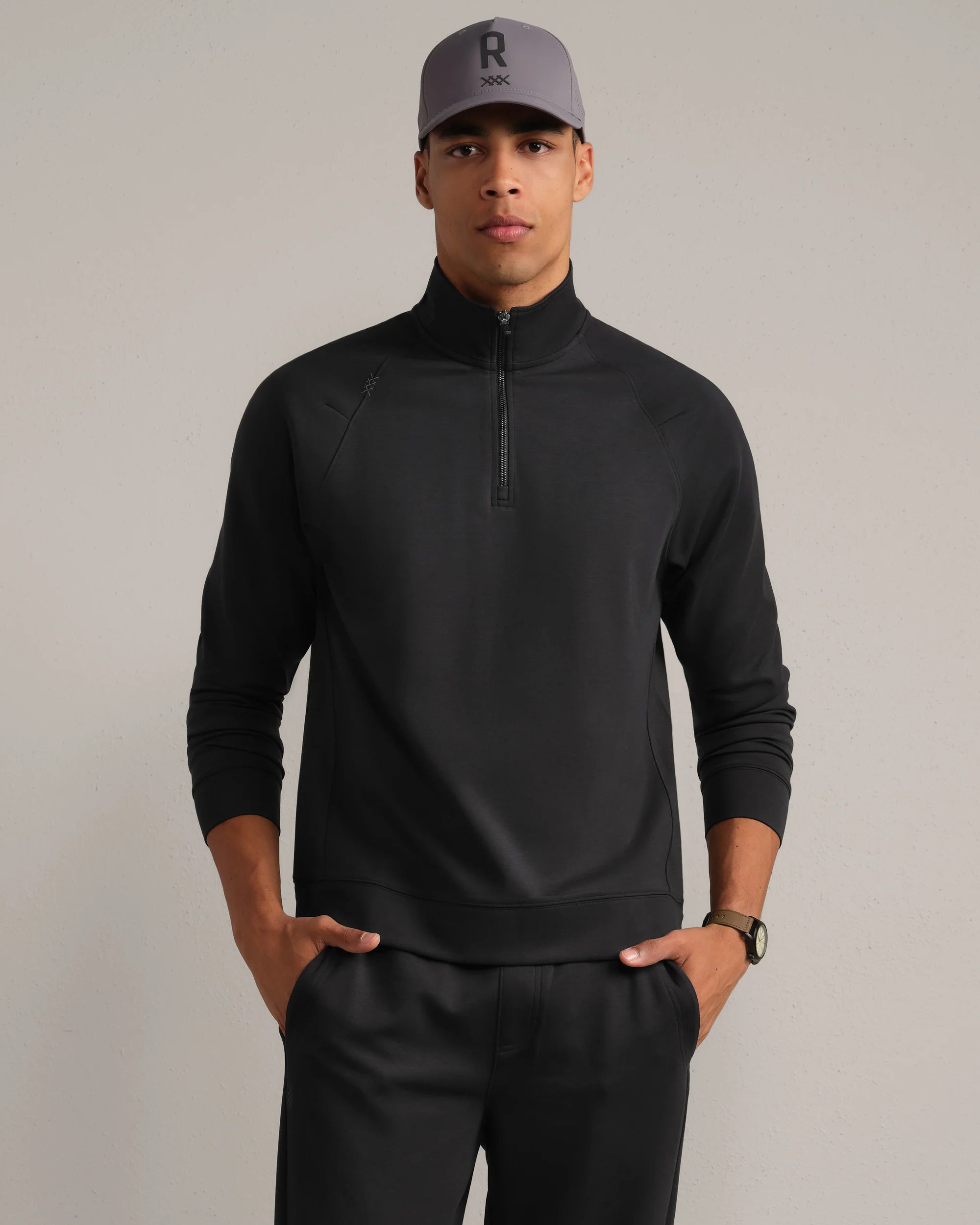 Dreamstate 1/4 Zip - Pure Black