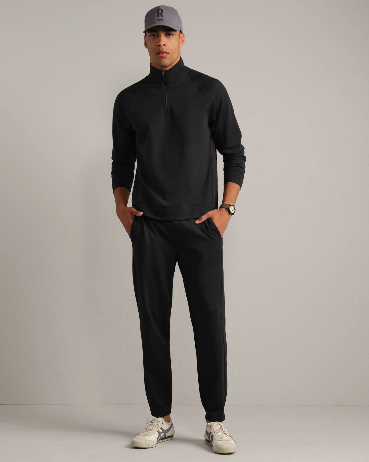 Dreamstate 1/4 Zip - Pure Black