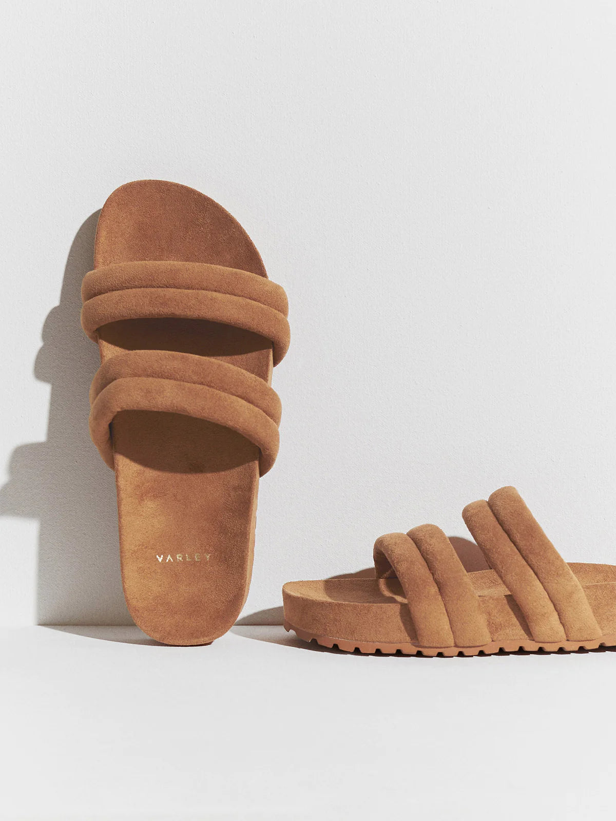 Giles Quilted Slides - Chanterelle
