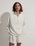 Hawley Half Zip Sweat - Ivory Marl