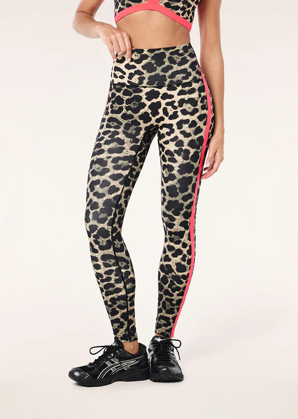 Highgate Full Length Legging - Leopard/Diva Pink