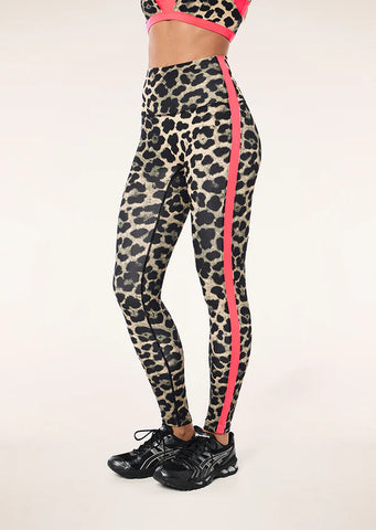 Highgate Full Length Legging - Leopard/Diva Pink