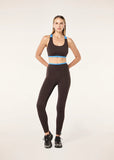 Highgate Sports Bra - Coffee/Marina Blue
