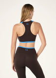 Highgate Sports Bra - Coffee/Marina Blue