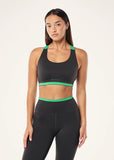 Highgate Sports Bra - Caviar/Kelly Green