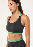 Highgate Sports Bra - Caviar/Kelly Green