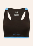 Highgate Sports Bra - Coffee/Marina Blue
