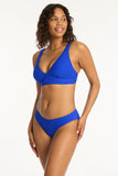 Honeycomb Regular Bikini Pant - Cobalt