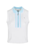 Josephine Top - White/Light Blue