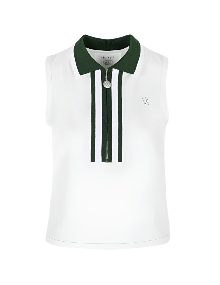 Josephine Top - White/Green