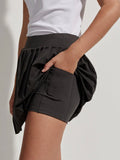 Kalmia Mid Rise Skort - Black - XS